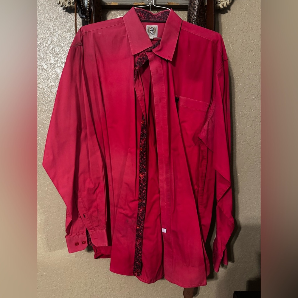 Men's Red Dress Shirt